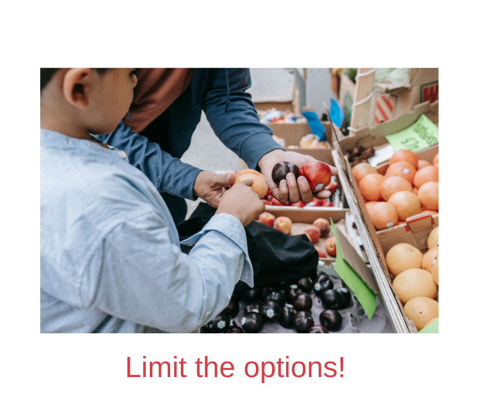 boy selecting fruit
